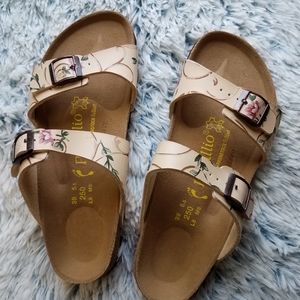 Birkenstock Papillio Floral Slip On Sandals Size L8 M6 New Without Tags